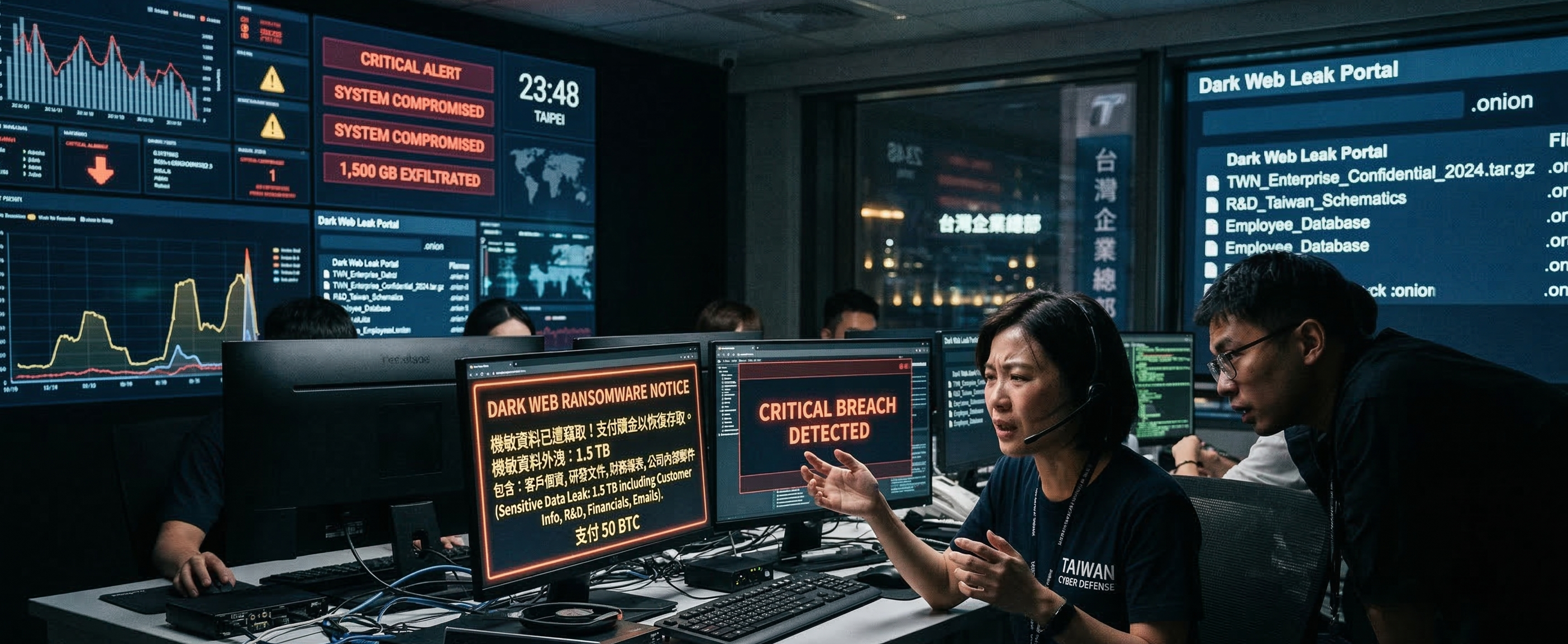 台灣企業遭暗網勒索與大量機敏資料外洩，資安專家示警供應鏈風險
